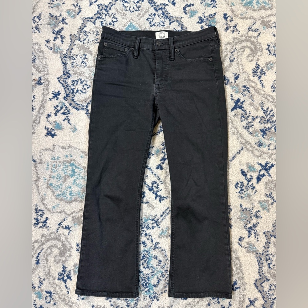 J. Crew Women’s black Bootcut crop Jeans